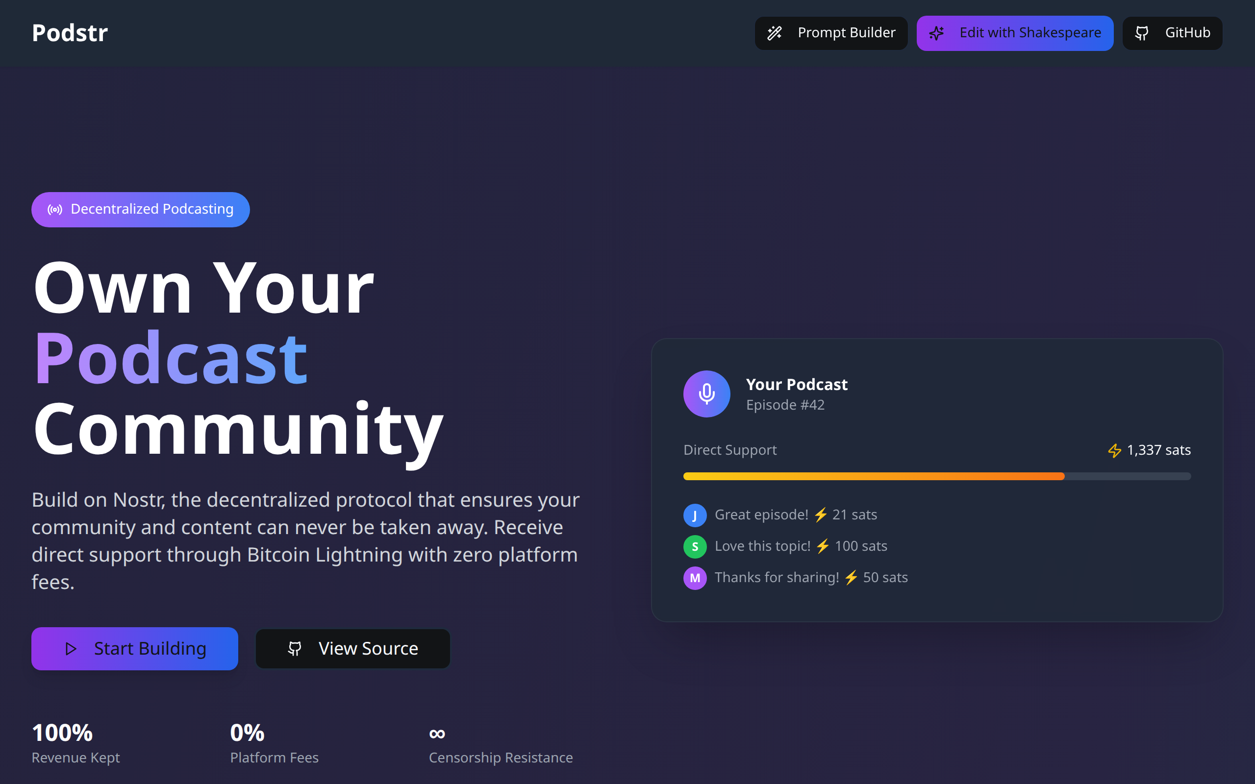 Podstr screenshot